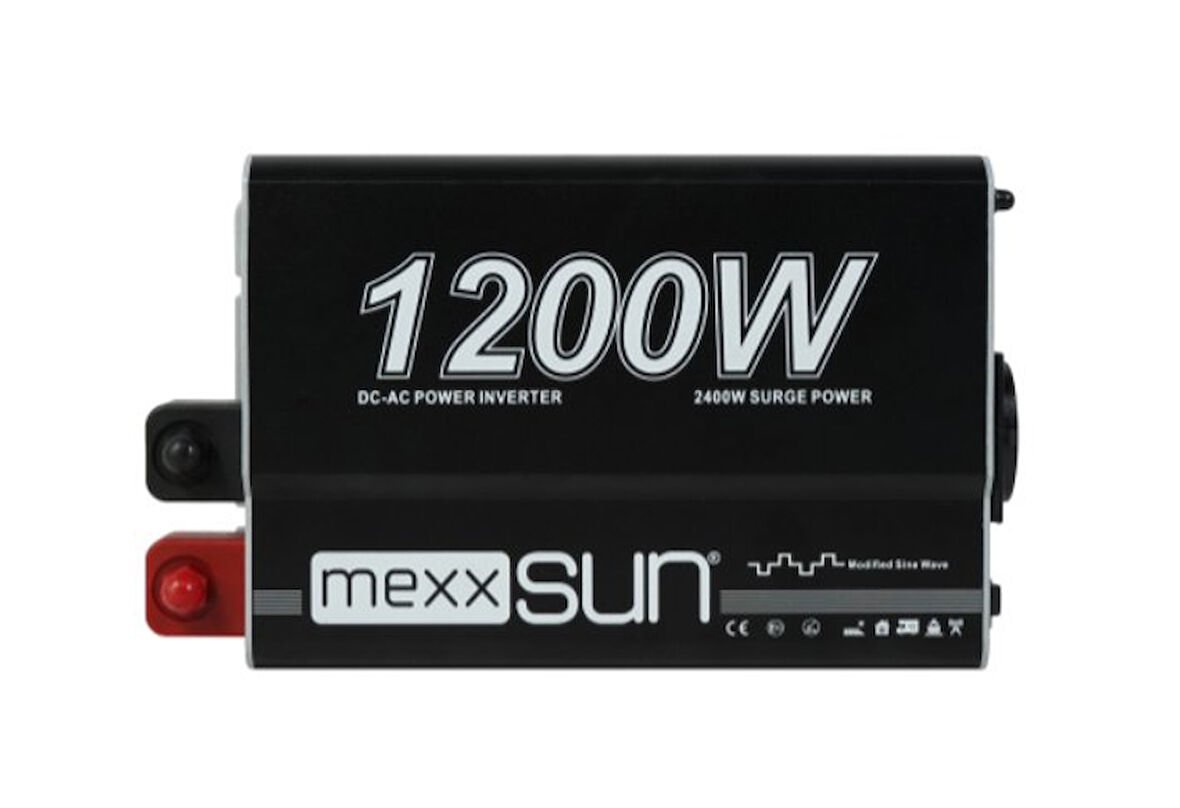 Mexxsun - İnges 12 volt 1200 Watt Modifiye Sinüs İnverter İnvertör - 12/220 Volt Çevirici