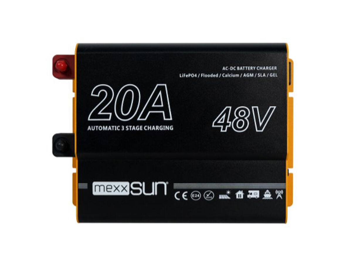 Mexxsun - İnges 48 Volt 20 Amper Akü Şarj Cihazı Karavan,Yat,Kamp,Ev - Redresör