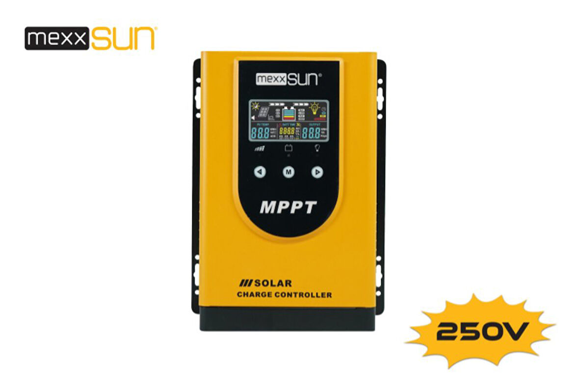 Mexxsun 60 Amper MPPT Şarj Kontrol cihazı 12/24/48 Volt - 250 volt solar şarj kesici şarj regülatörü
