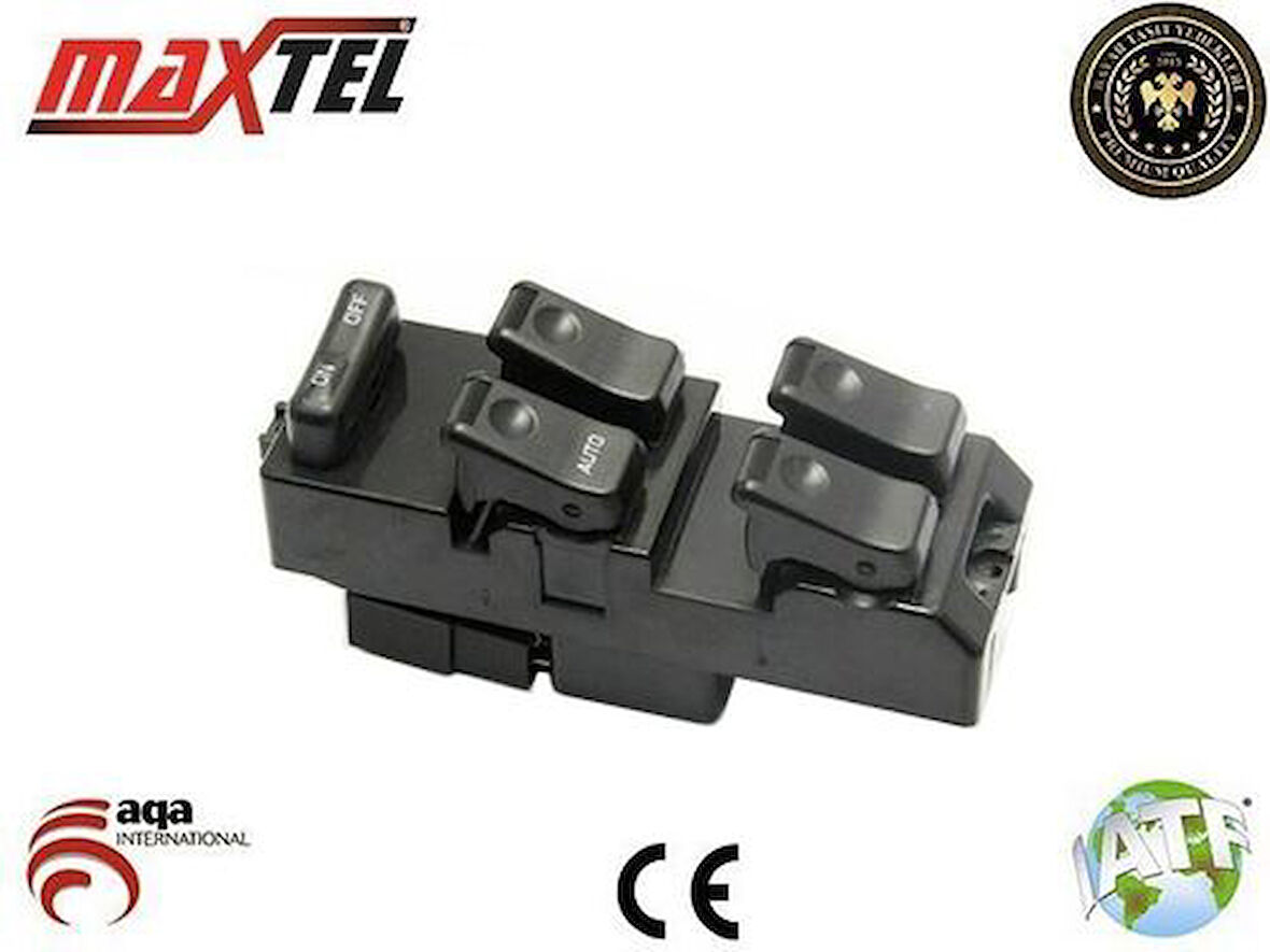 Maxtel 18202069 Cam Açma Kapama Anahtarı Mazda B2500 Ranger 98 02 Ön Sol Dörtlü 10 Pın XM3414505DA