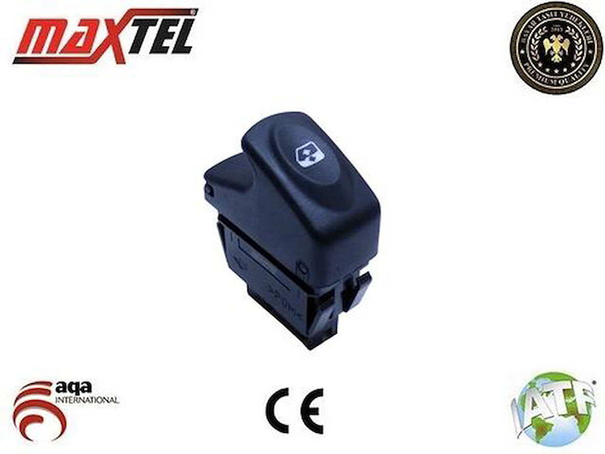 Maxtel 18204100 Cam Anahtarı Megane I Clio Kangoo Ön Sol 5 Fişli Siyah 7700838100