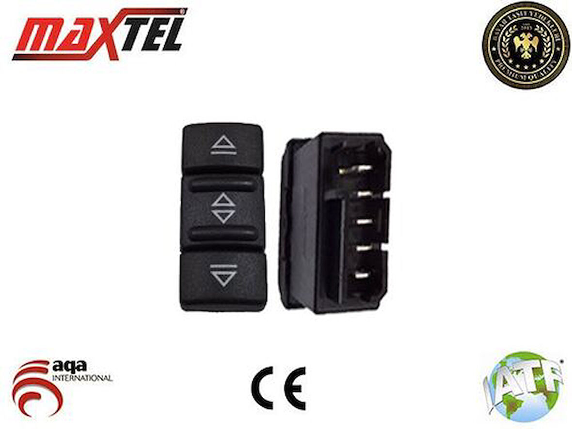 Maxtel 18204339 Cam Anahtarı Renault 19 Ön Sol An0350 25274 7700817339