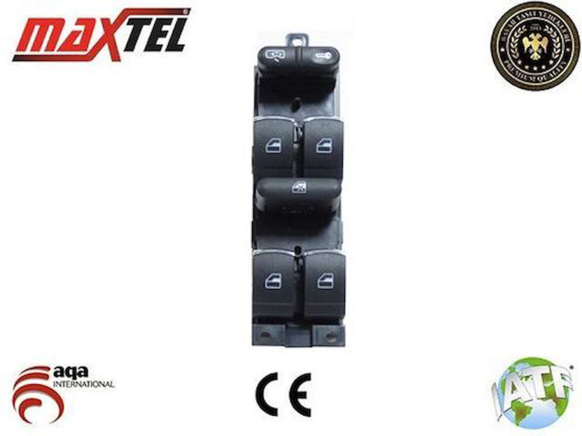 Maxtel 18206006 Cam Anahtarı Bora Golf IV Passat Ön Sol 13 Fişli 3B0959857