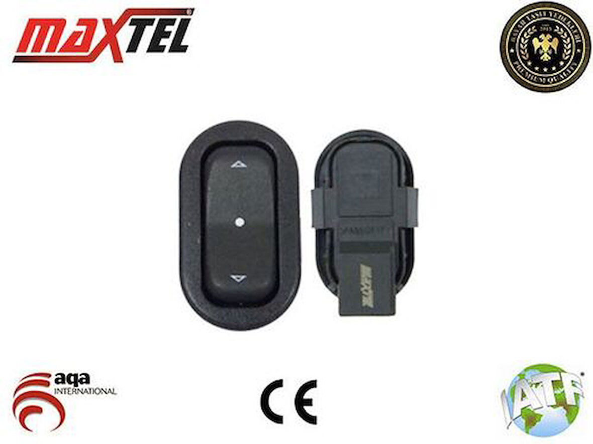 Maxtel 18207571 Cam Kaldırma Anahtarı Ön Sağ 4 Pın Siyah Opel Astra G 98-09 Zafira A 99-04 