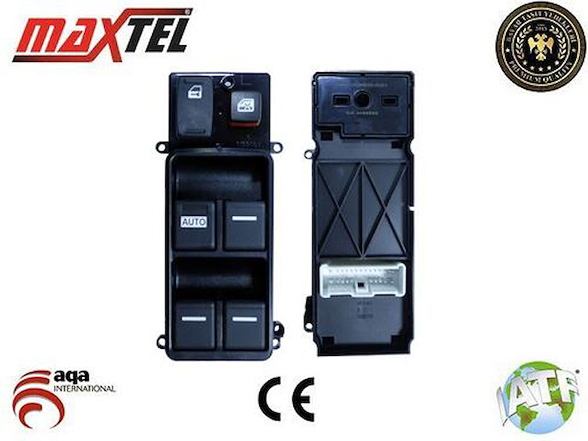 Maxtel 18212015 Cam Açma Kumanda Anahtarı Dörtlü Honda Accord 2003 2007 Odyssey Sol 23 Fişli 35750SDAH04