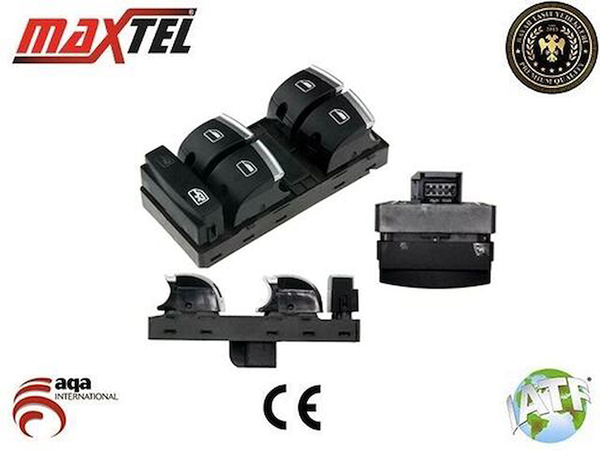 Maxtel 18231121 Cam Düğmesi Dörtlü (Krom) A3 09-13 Q7 10-14 4F0959851H