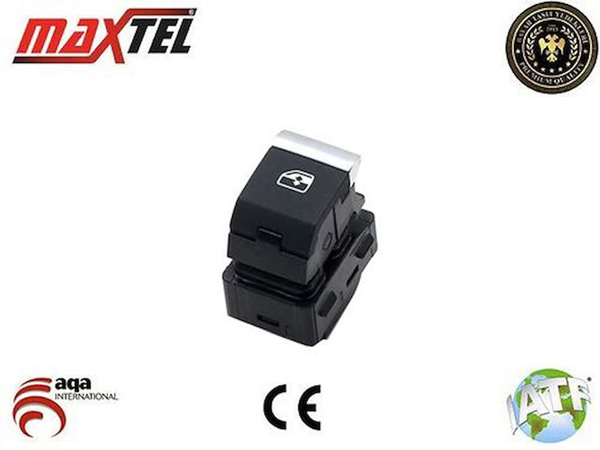 Maxtel 18231134 Cam Kaldırma Anahtarı A6 18-Sağ Tekli Siyah 4 Pın 8WD959855