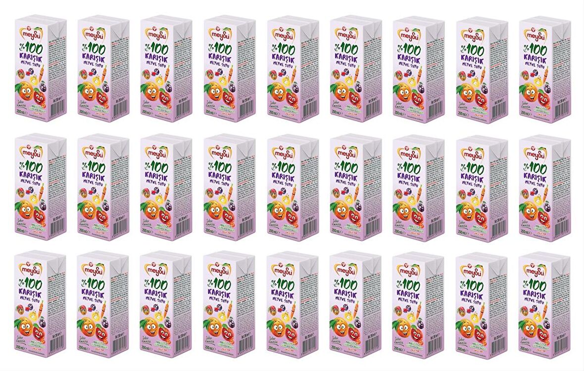 Meysu %100 Karışık Meyve Suyu 200 Ml X 27 Adet