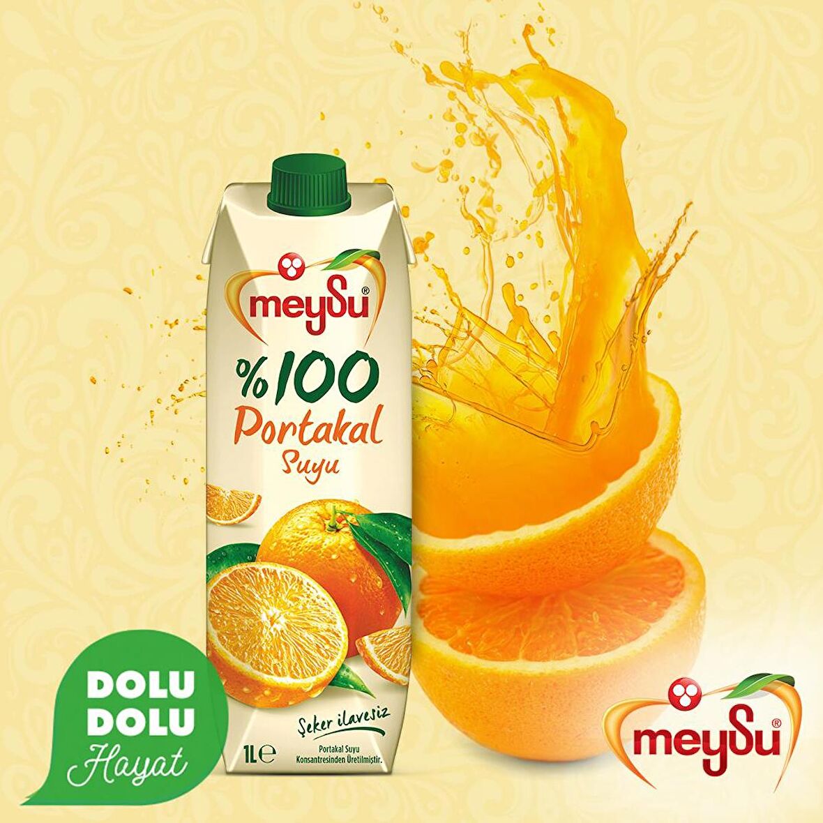 Meysu %100 Portakal Suyu 1 Lt 