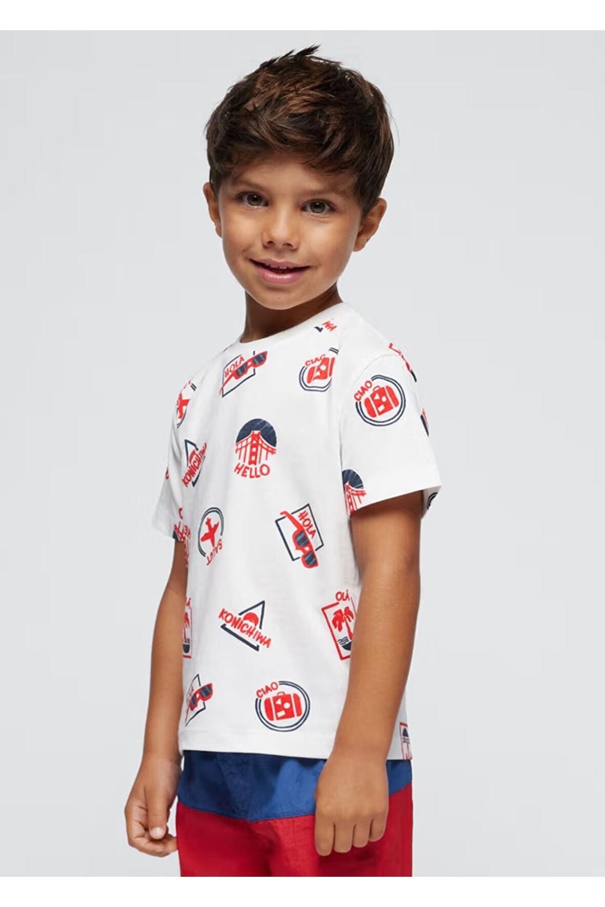 Mayoral 2'li Baskılı Erkek Çocuk T-Shirt Set Lacivert