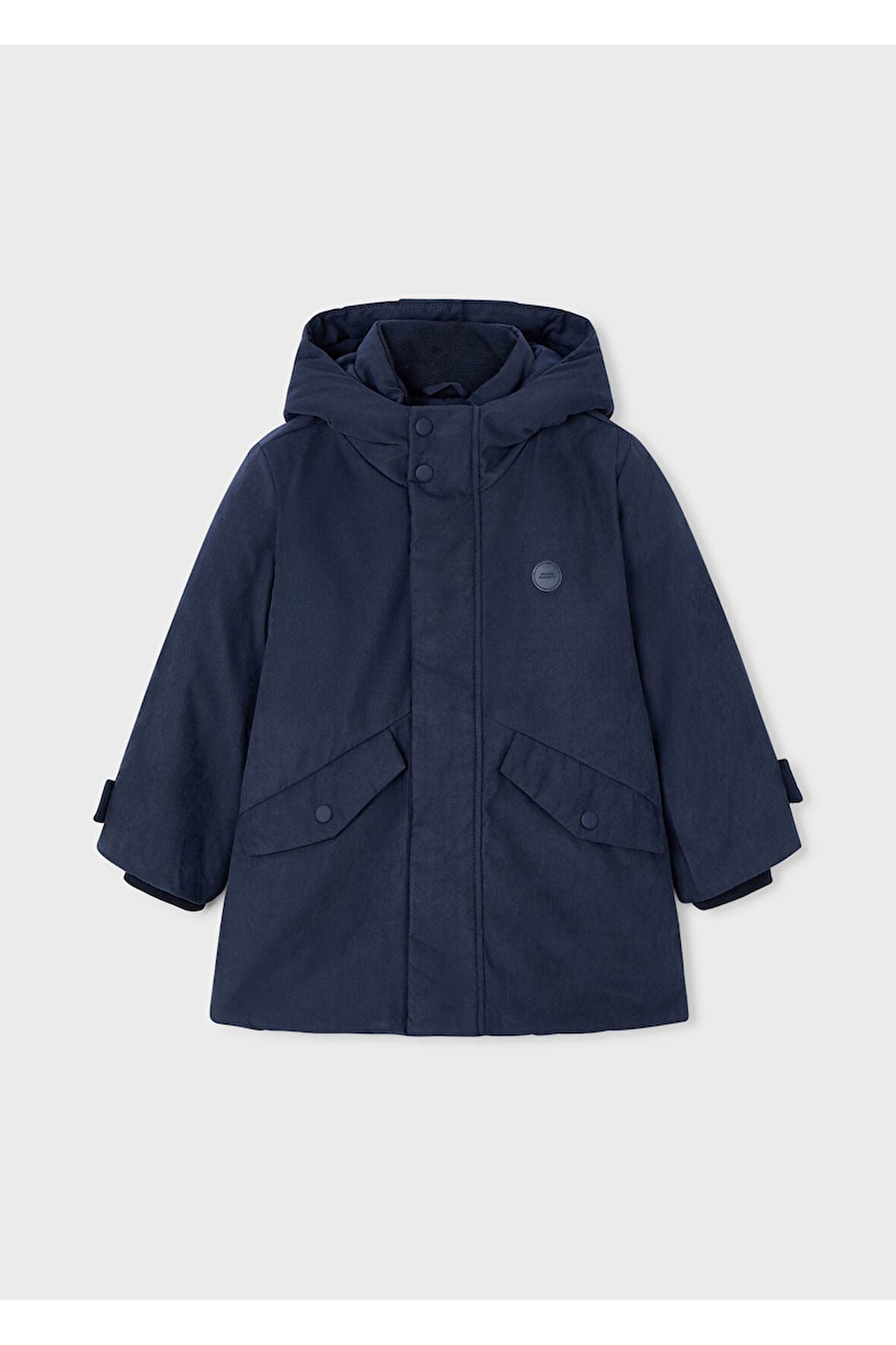 Mayoral Erkek Çocuk Kapüşonlu Uzun Parka Mont 4419 Lacivert