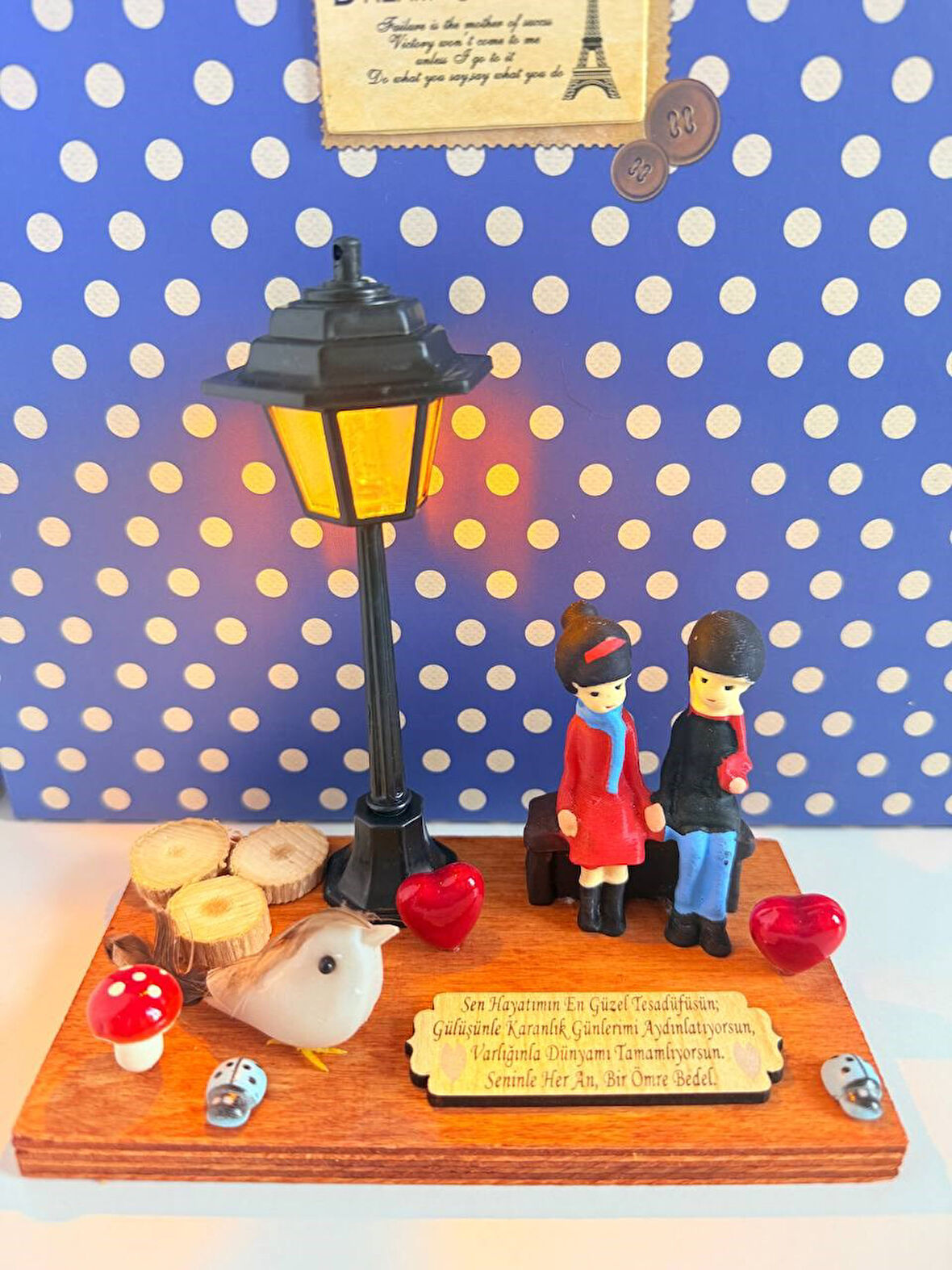 14 Şubat Sevgililer Günü Özel Işıklı El Yapımı Kalpli Hediye – MYK Hediye ve Sanat Atölyesi