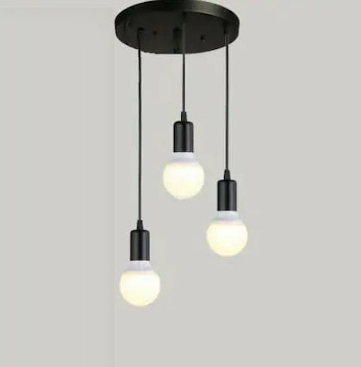 MYLİGHTS  RETRO  ÜÇLÜ METAL SARKIT AVİZE  3C CM