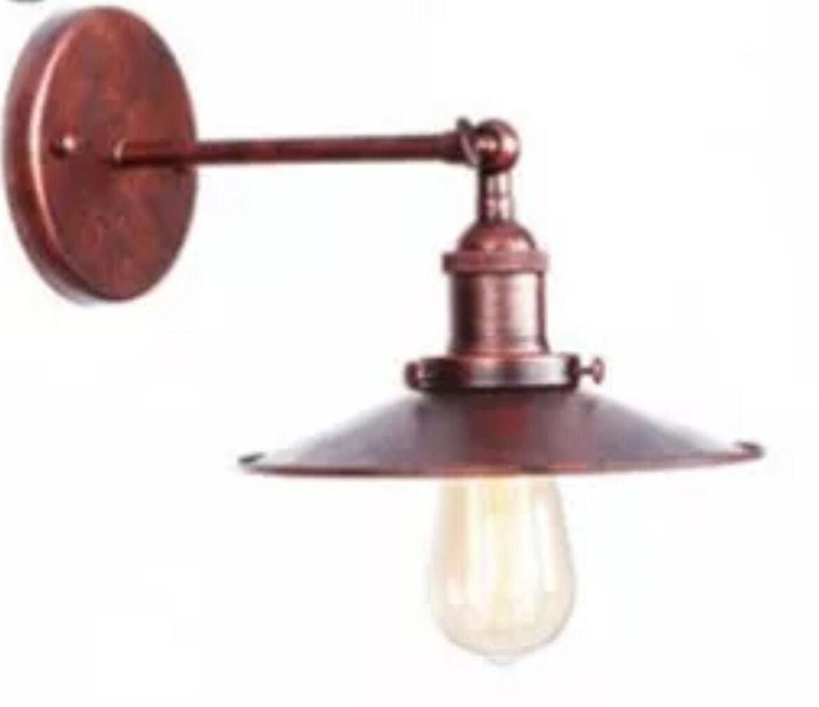 Retro Rustik Bakır Retro Salon - Yatak Odası Duvar Kırmızı Aplik 20 cm Altı