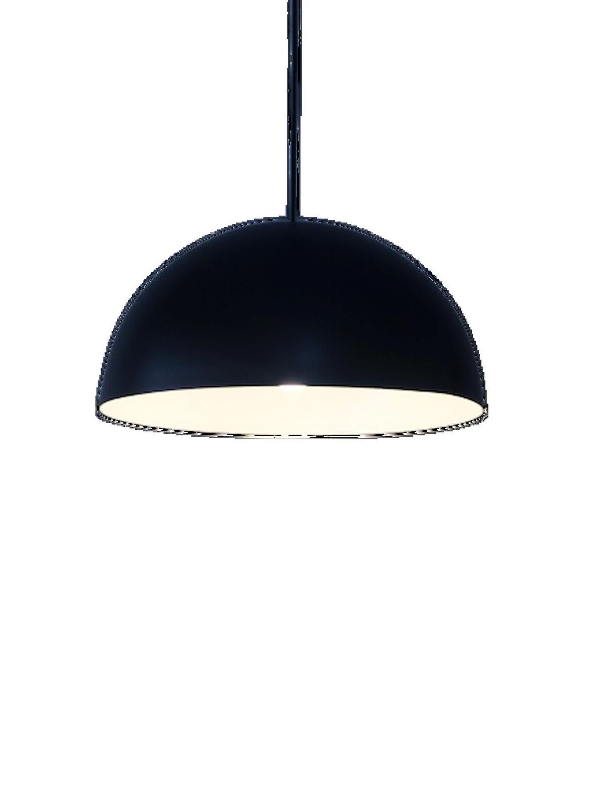 MYLİGHTS   RETRO METAL SARKIT AVİZE SİYAH İÇİ BEYAZ 40CM