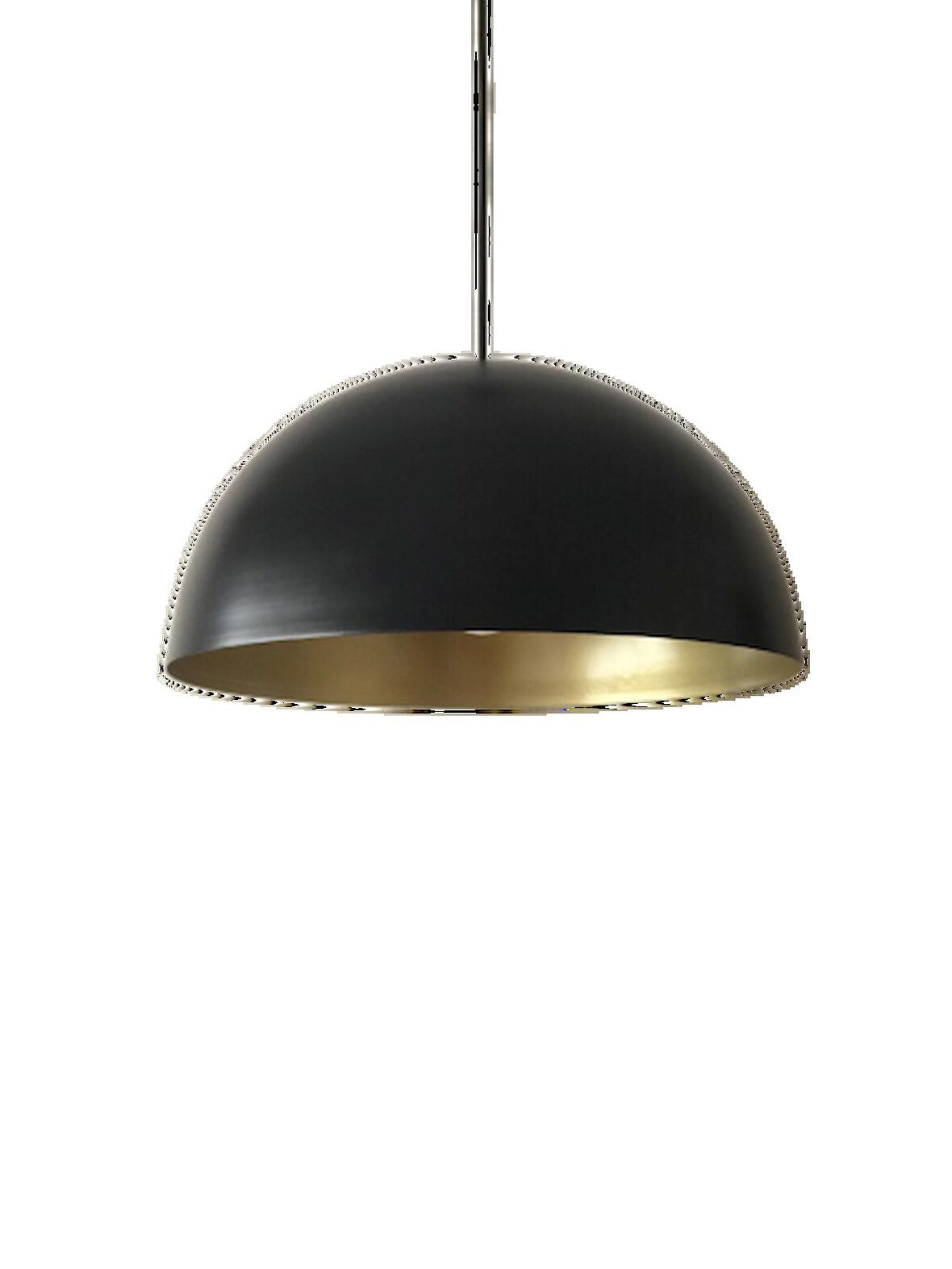 MYLİGHTS   RETRO MAT SİYAH  İÇİ GOLD METAL SARKIT AVİZE RETRO SARKIT 40 CM