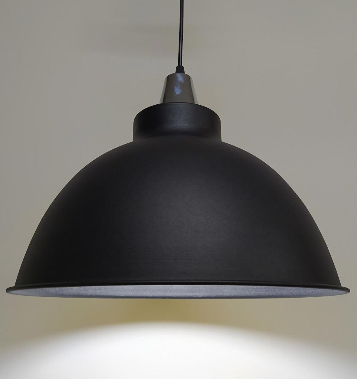 MYLİGHTS   RETRO  SİYAH  İÇİ SİYAH METAL SARKIT AVİZE KROM ASKILI