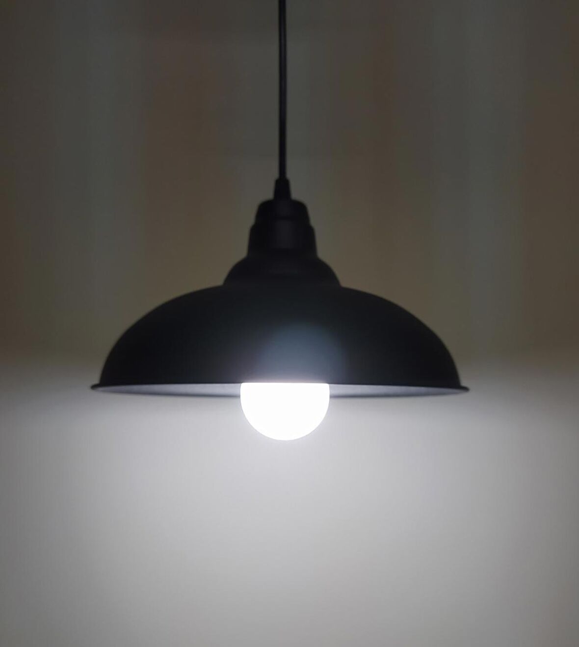 MYLİGHTS  RETRO SİYAH  İÇİ SİYAH METAL SARKIT AVİZE  RUSTİK TEKLİ SARKIT