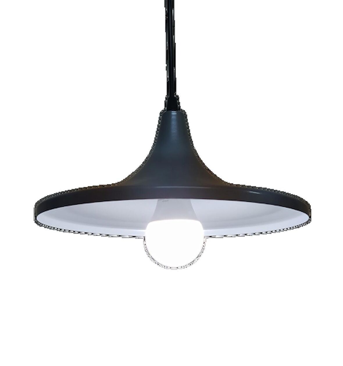 MYLİGHTS  RETRO RUSTİK  GRİ  İÇİ BEYAZ METAL SARKIT AVİZE