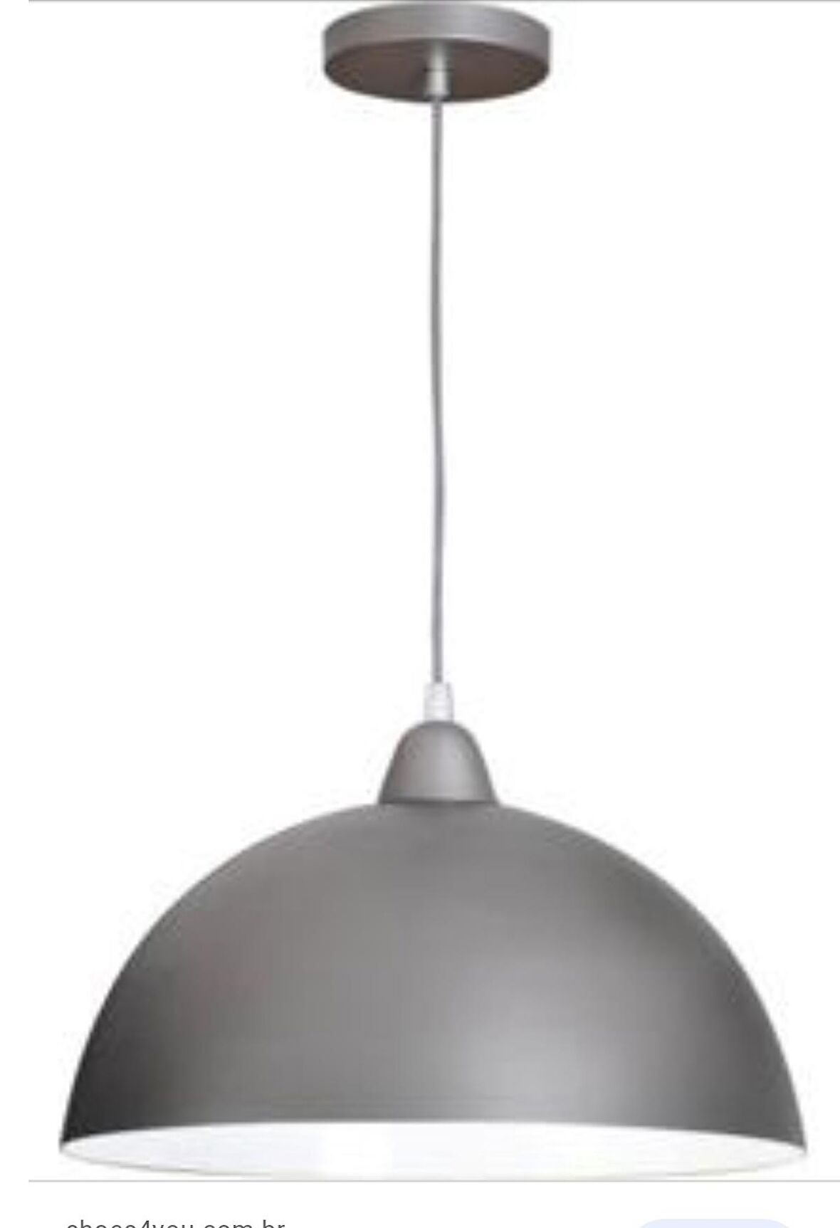 DEMET HABEK  MYLİGHTS GRİ İÇİ BEYAZ METAL SARKIT AVİZE 40 CM EN