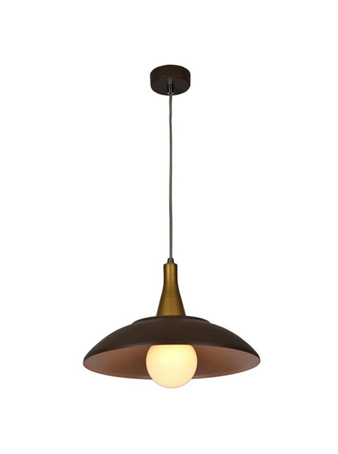 MYLİGHTS  RETRO RUSTİK METAL SARKIT AVİZE SİYAH  İÇİ BEYAZ MAT GOLD ASKI  B04