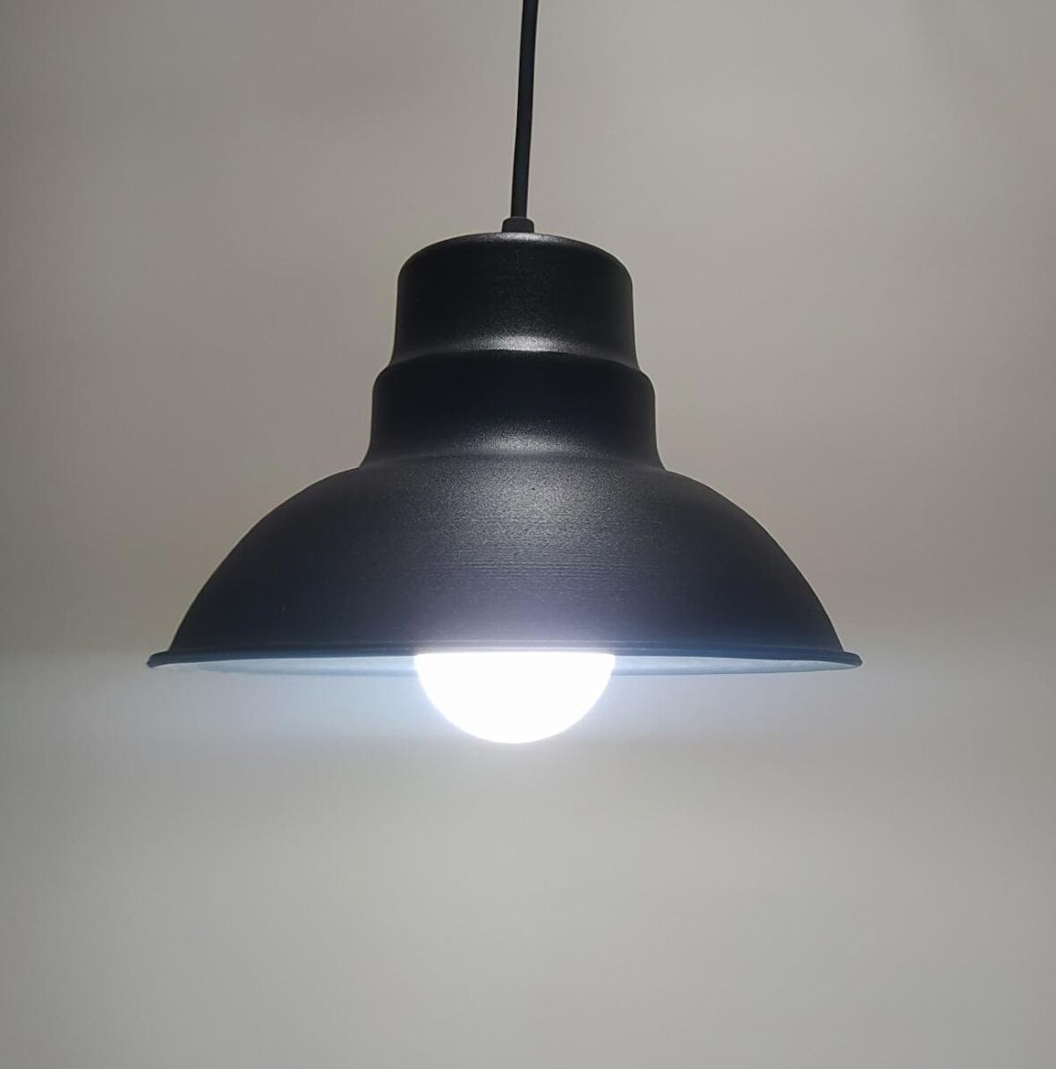 MYLİGHTS VİNTAGE  METAL SARKIT AVİZE SİYAH  İÇİ BEYAZ