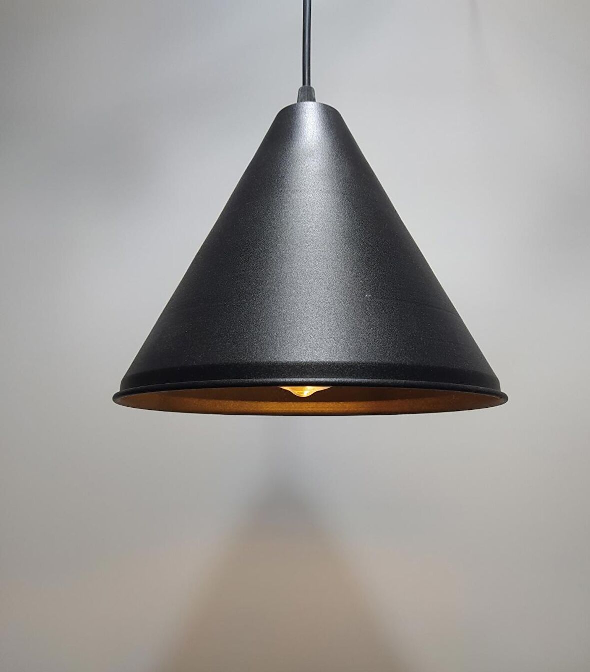 MYLİGHTS  RETRO RUSTİK VİNTAGE  METAL SARKIT AVİZE SİYAH  İÇİ ALTIN
