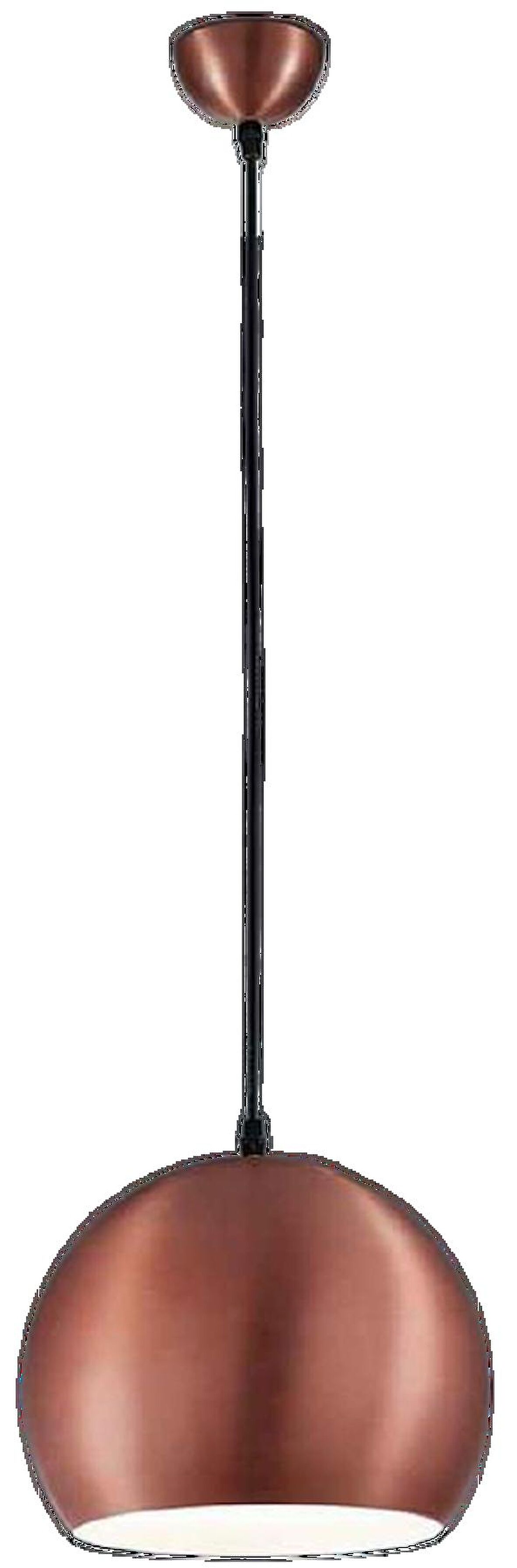 MYLİGHTS  RETRO  RUSTİK BAKIR  İÇİ BEYAZ METAL SARKIT AVİZE 20 CM