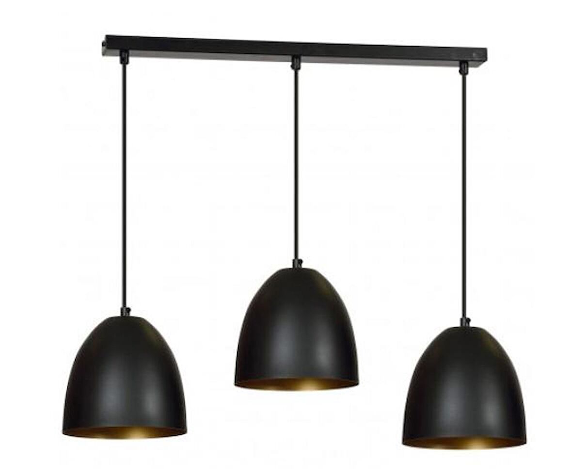 MYLİGHTS  METAL SARKIT AVİZE MESA ÜSÜTÜ TEZGAH VE BAR ÜSTÜ  ÜÇLÜ  AVİZE  100 CM TABAN