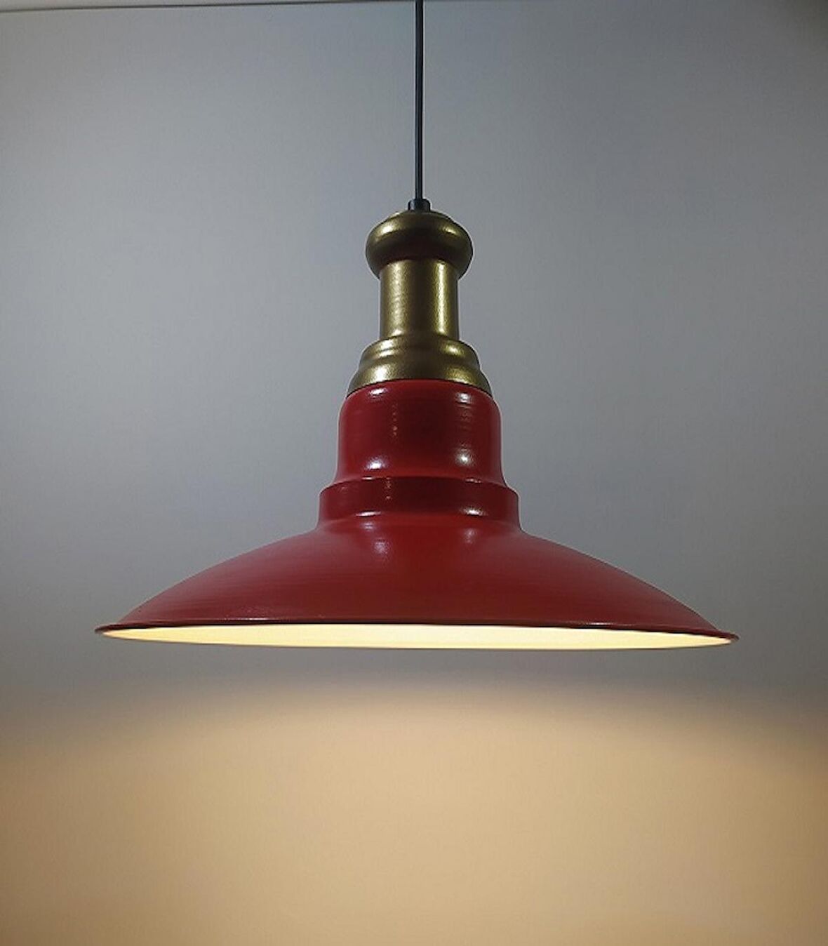 MYLİGHTS  VİNTAGE KIRMIZI METAL SARKIT AVİZE