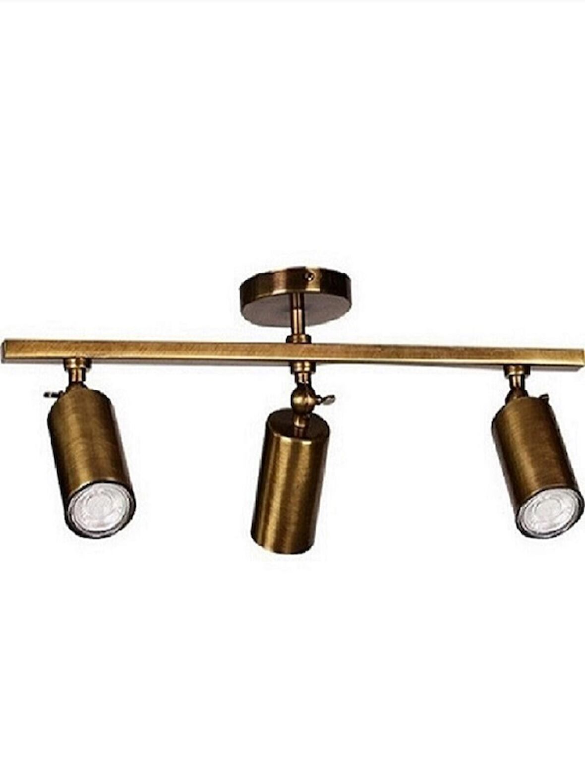 MYLİGHTS VİNTAGE  ESKİTME LED ÜÇLÜ APLİK SPOT AVİZE GÜN IŞIĞI LED AMPUL DAHİLİDİR