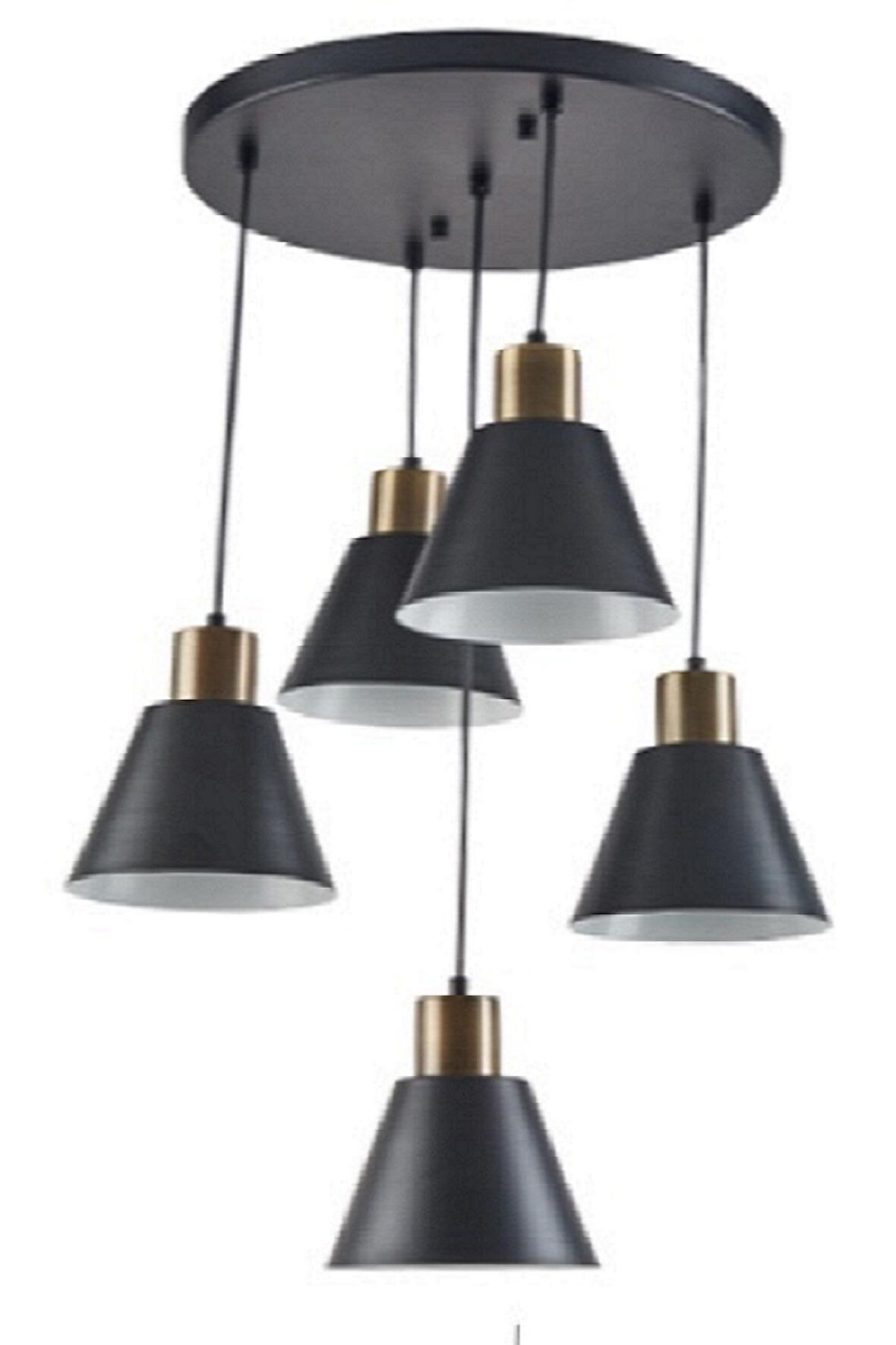 MYLİGHTS  RETOR RUSTİK METAL SARKIT AVİZE MAT SİYAH