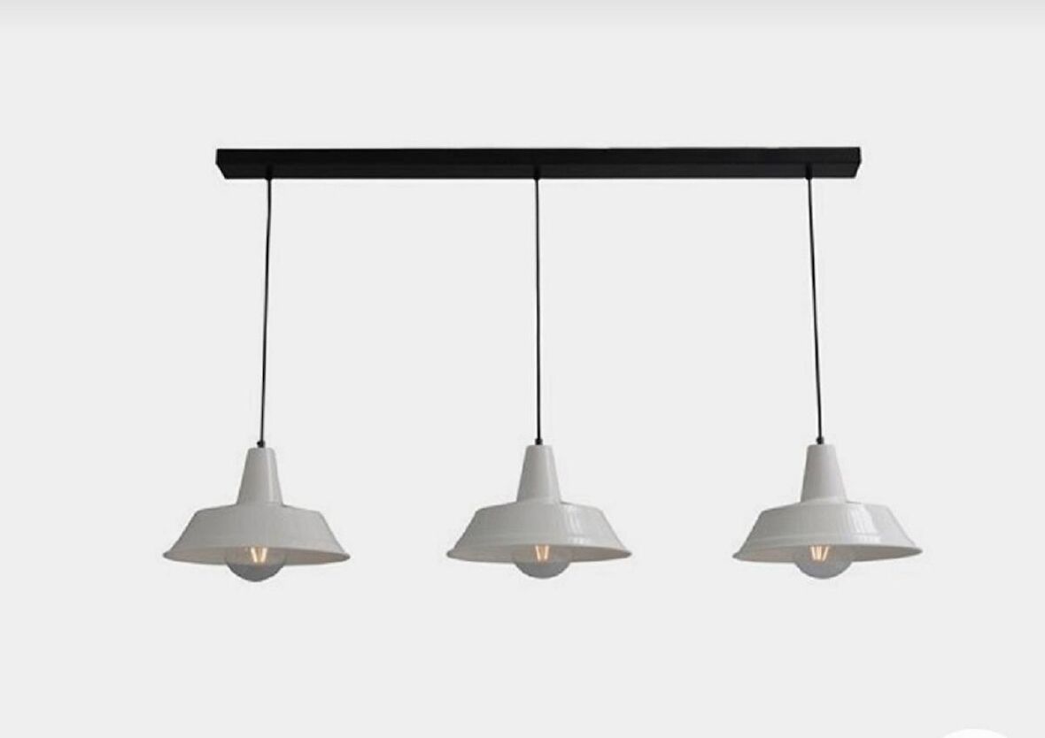 MYLİGHTS RET4RO  RUSTİK VİNTAGE   METAL MASA ÜSTÜ SIRALI  ÜÇLÜ AVİZE 120 CM