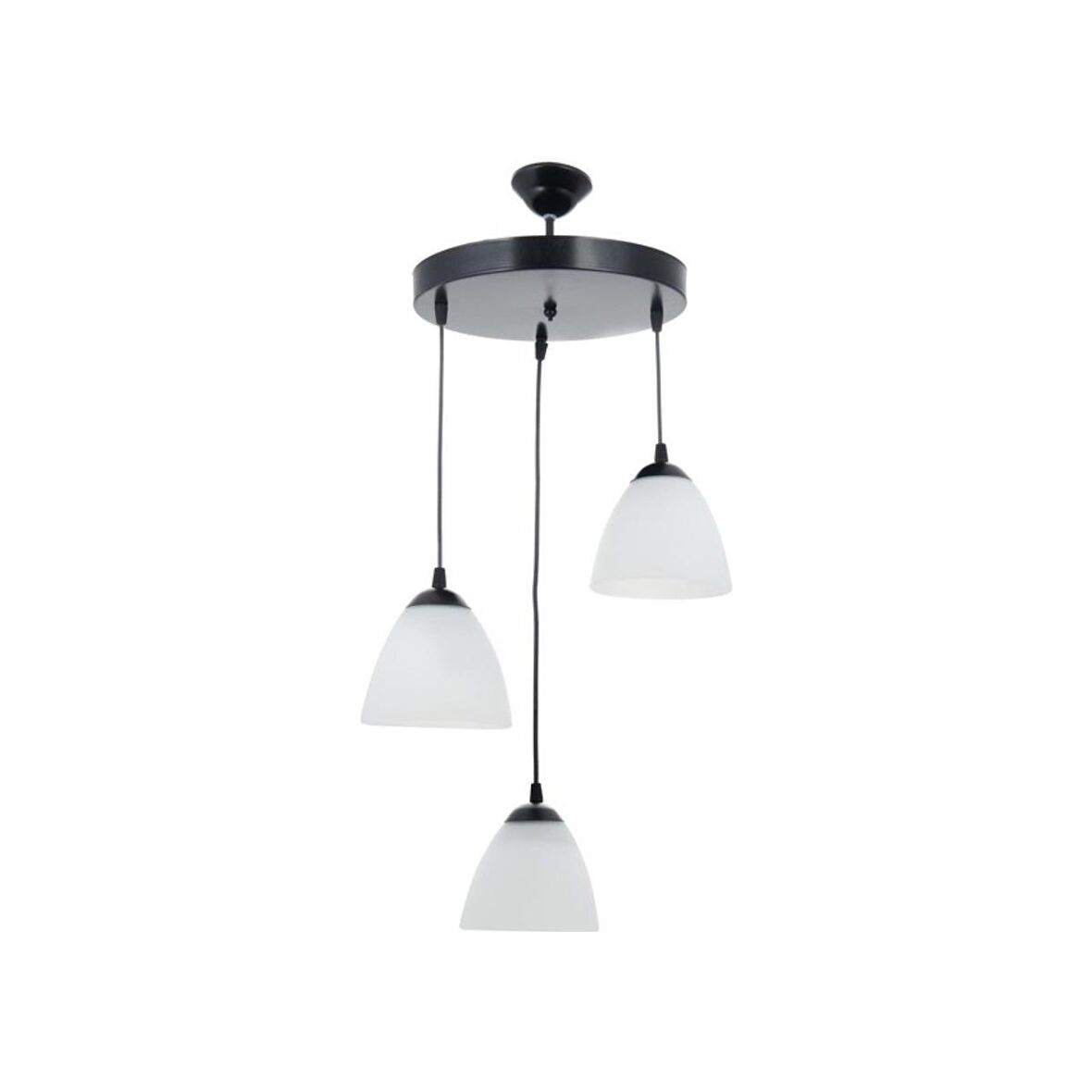 MYLİGHTS  MODERN SPOR  ÜÇLÜ OPAL CAMLI SARKIT AVİZE TABAN 30 CM