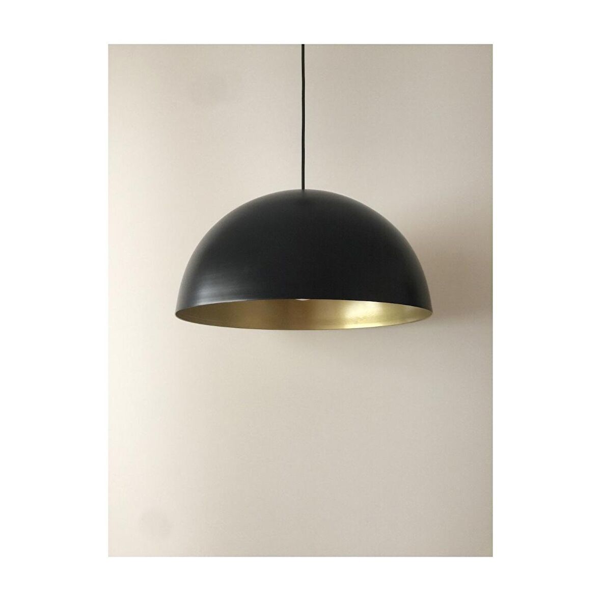 MYLİGHTS  40 CM SİYAH  İÇİ ALTIN METAL SARKIT AVİZE
