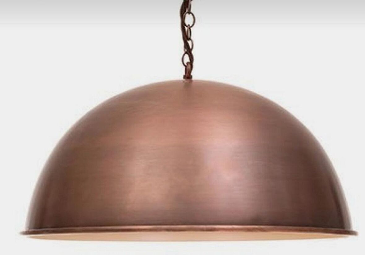MYLİGHTS  VİNTAGE BAKIR FIRCALANMIŞ  METAL SARKIT RUSTİK RETRO  AVİZE 40 CM CAP  