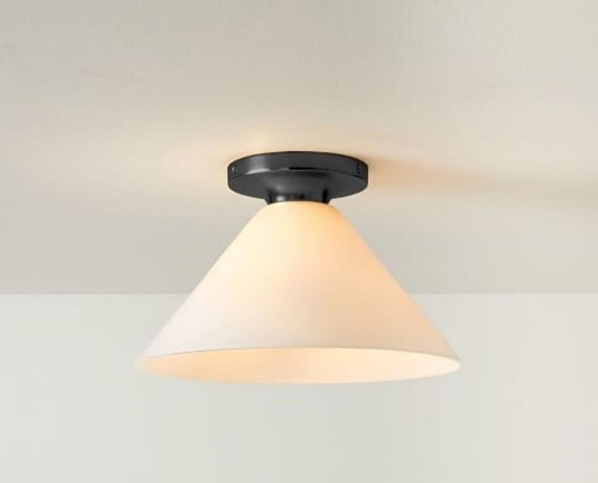 MYLİGHTS  OPAL CAMLI  PLOFONYER TAVAN AVİZE ARAMTÜR BEYAZ CAMLI  CAP  22 CM 