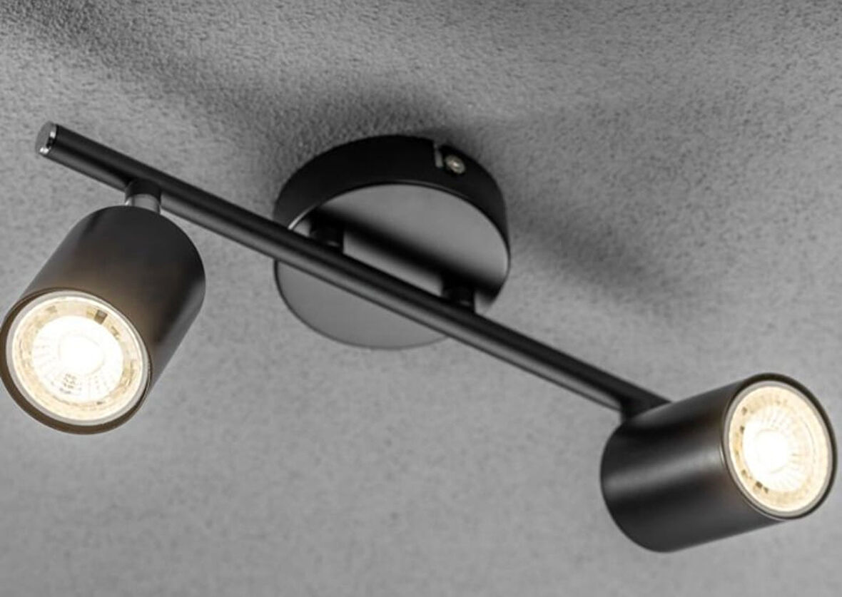 MYLİGHTS MAT SİYAH İKİLİ LED SPOT LED APLİK LED AVİZE GÜNIŞIĞI AMPULLÜ LED DUVAR APLİK 