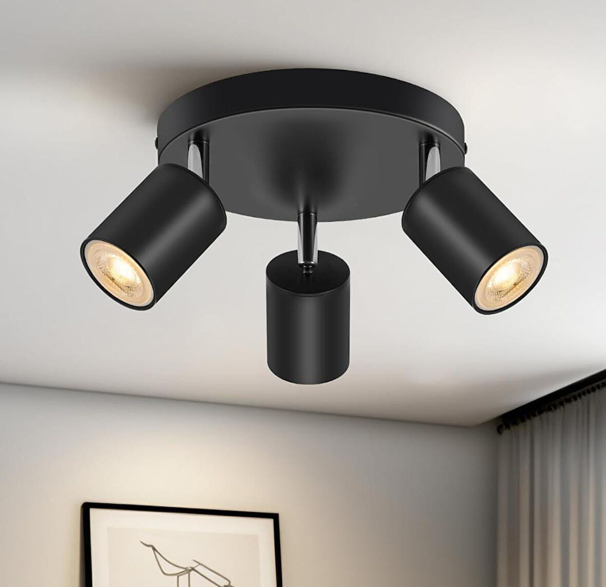 MYLİGHTS  ÜÇLÜ 30 CM LED AVİZE LED SPOT GÜN IŞIĞI AMPULLÜ