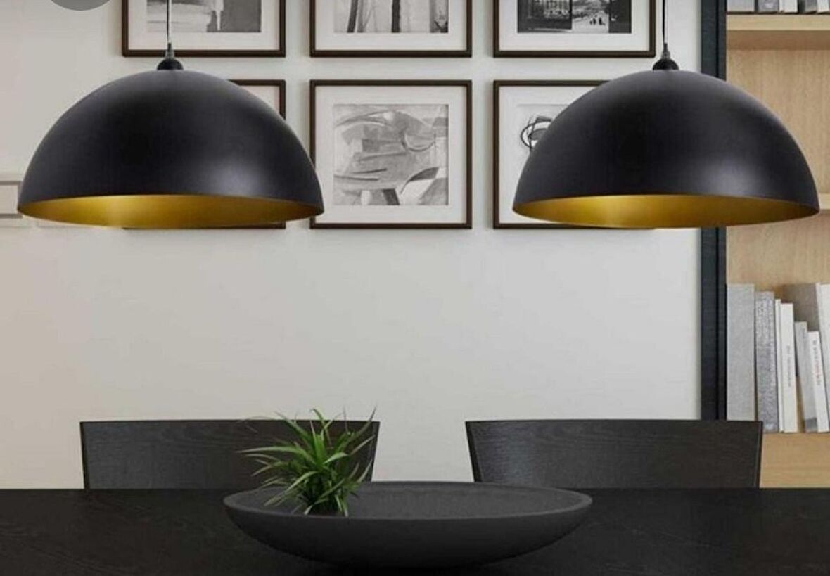 MYLİGHTS İKİLİ MASA ÜSTÜ TEZGAH ÜSTÜ MARKIT AVİZE TABAN 120CM BAŞLIKLAR 40 CM 