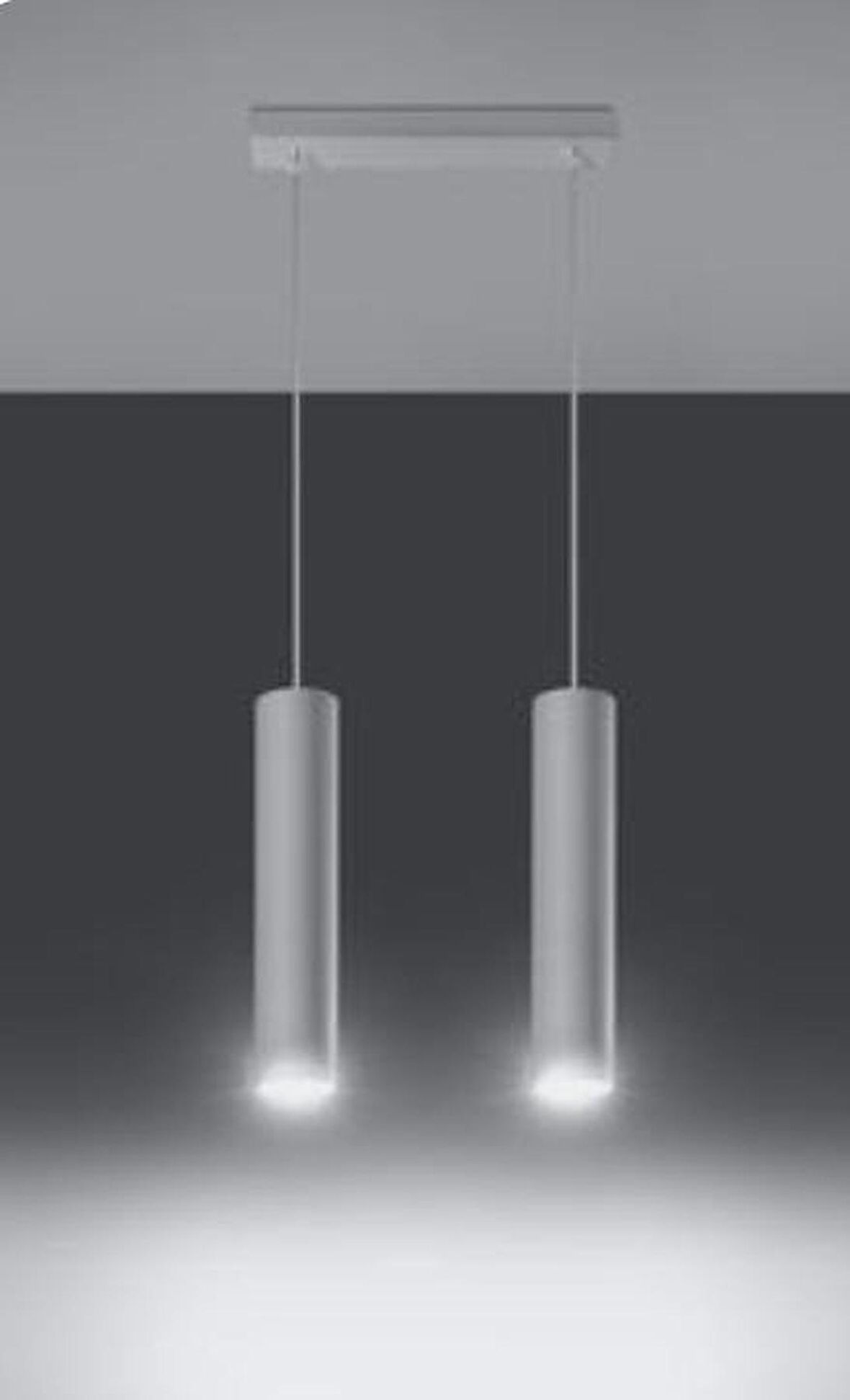 MYLİGHTS BEYAZ METAL LED AVİZE  BEYAZ LED AMPULLÜ  İKİLİ SIRSALI  