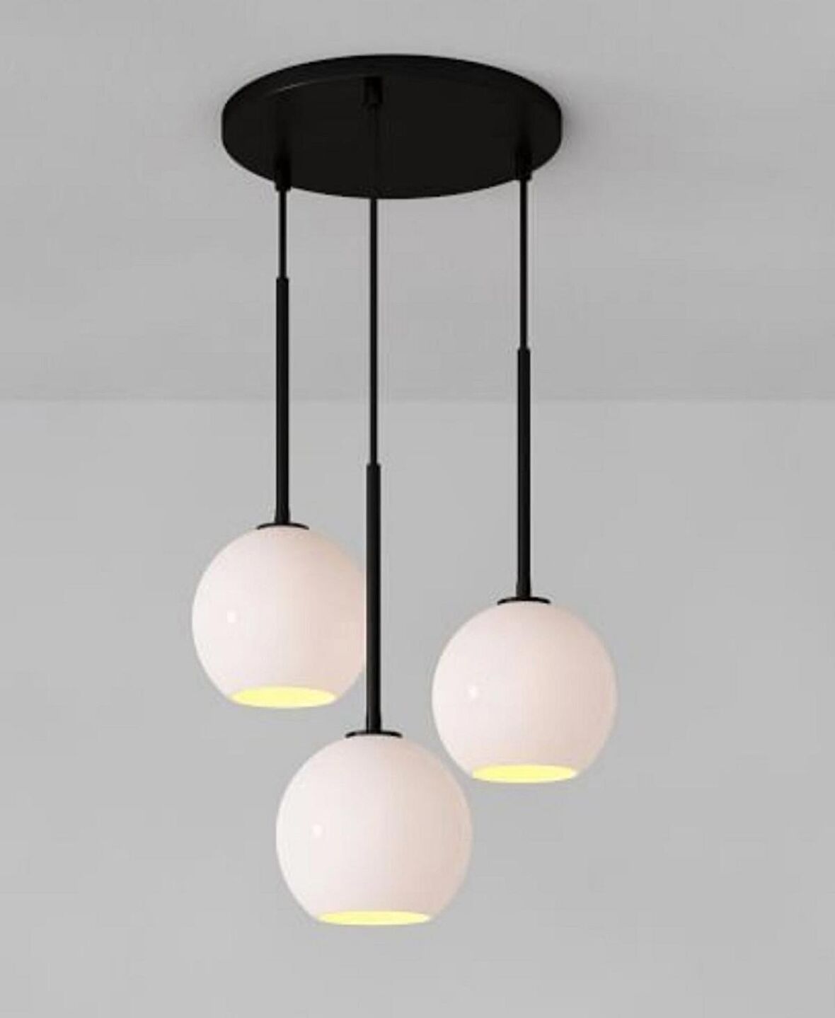 MYLİGHTS  MODERN SPOR OPAL CAMLI ÜÇLÜ AVİZE  SALON AVİZE SOFT IŞIK