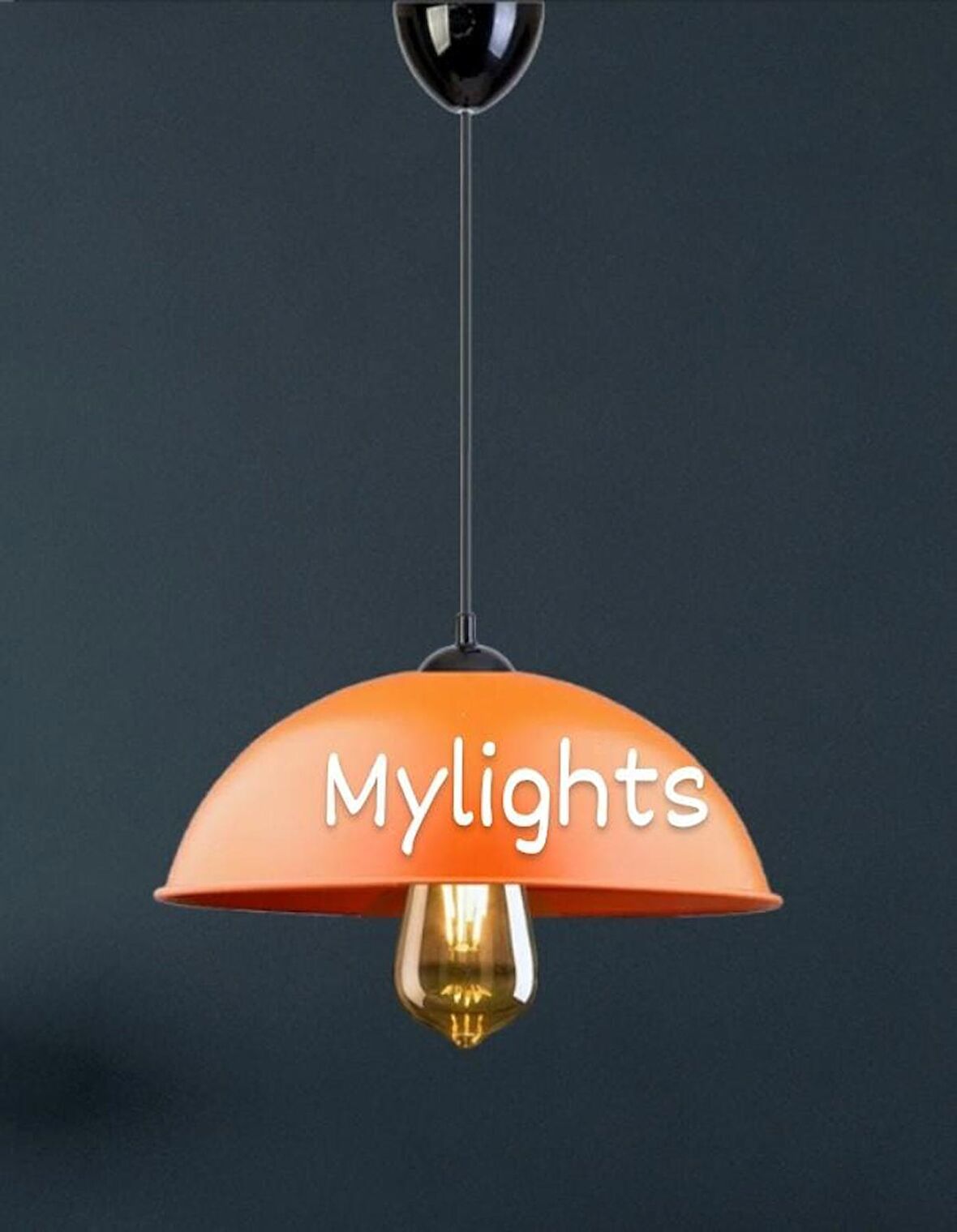 MYLİGHTS  Çocuk ODASI GENC ODASI MUTFAK YATAK ODASO CAFE BAR TURUNCU METAL SARKIT 20CM 