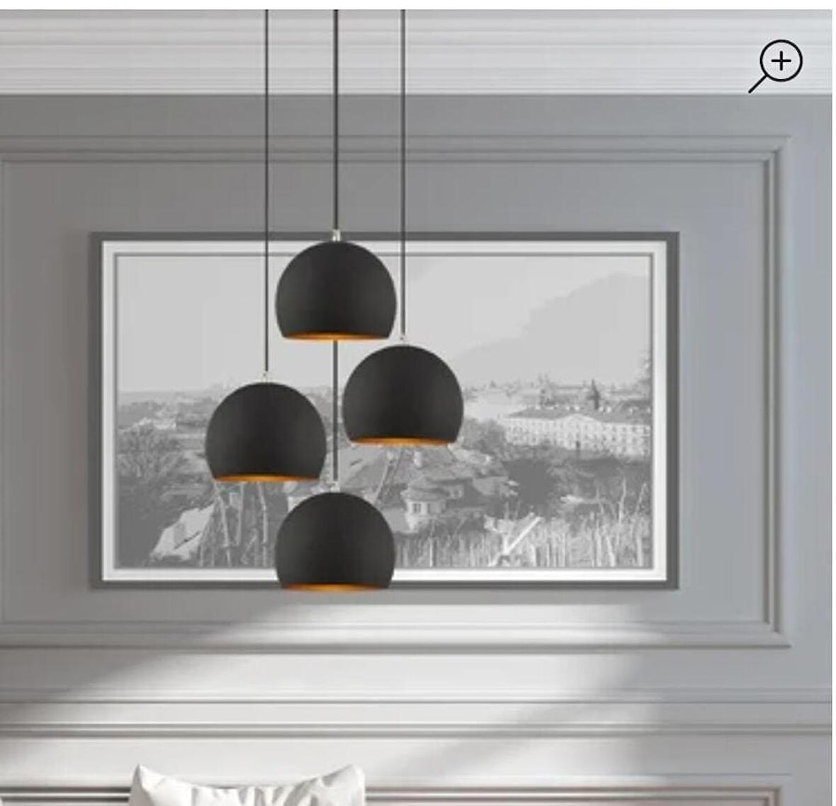 MYLİGHTS  20 CM  KÜRELİ DÖRTLÜ SARKIT  AVİZE METAL AVİZE SALON AVİZE GALERİ BOŞLUĞU YÜKSEK TAVAN 