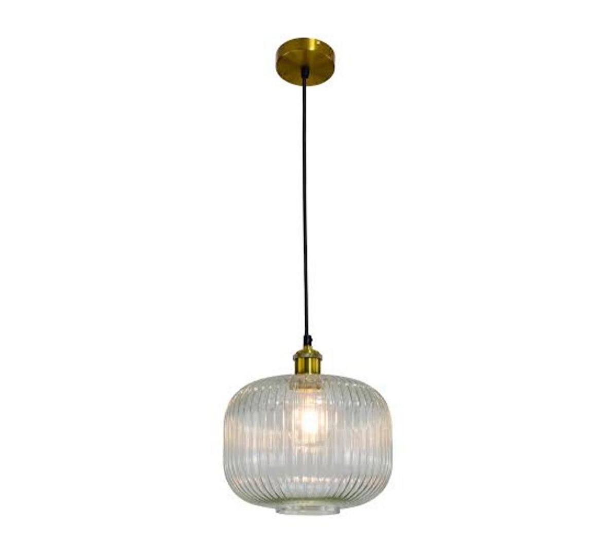 MYLİGHTS  RUSTİK VİNTAGE SEFFAF TEKLİ SARKIT AVİZE  20CM  