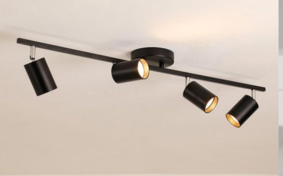 MYLİGHTS  SİYAH DÖRTLÜ LED AVİZE LED SPOT HAREKELİ AVİZE PANASONIC APLULLÜ