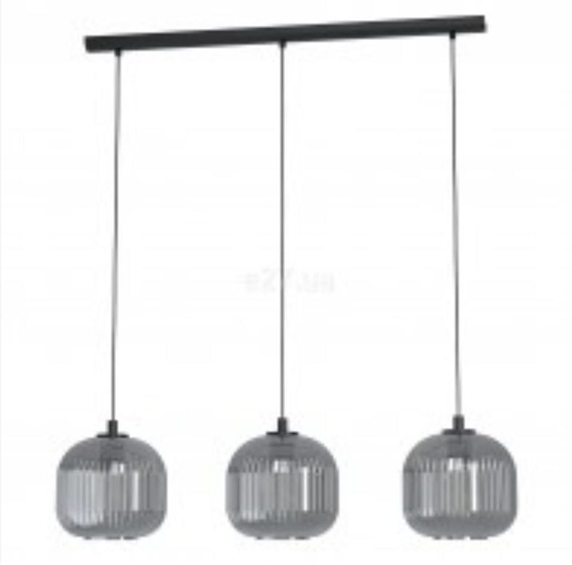 MYLİGHTS RUSTİK  FÜME AVİZE MASA ÜSTÜ SIRALI SAKIT AVİZE 60 CM KASA  20 CM CAM  