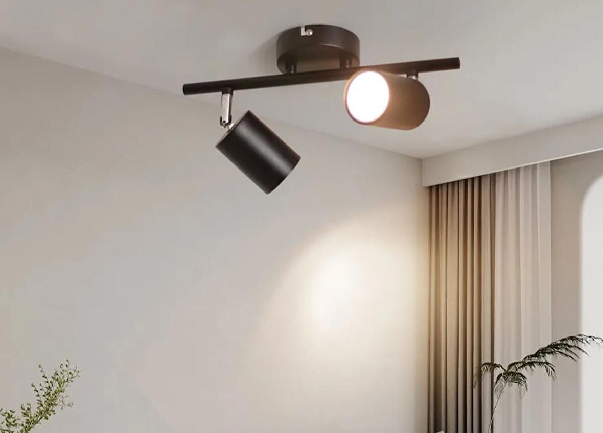 MYLİGHTS  PANASONIC AMPULLÜ İKİLİ LED SPOT APLİK AVİZE ARMATÜR HAREKLİ  METAL GÜN IŞI LED AMPUL DAHİLDİR HAREKETLİ BAŞLIK  