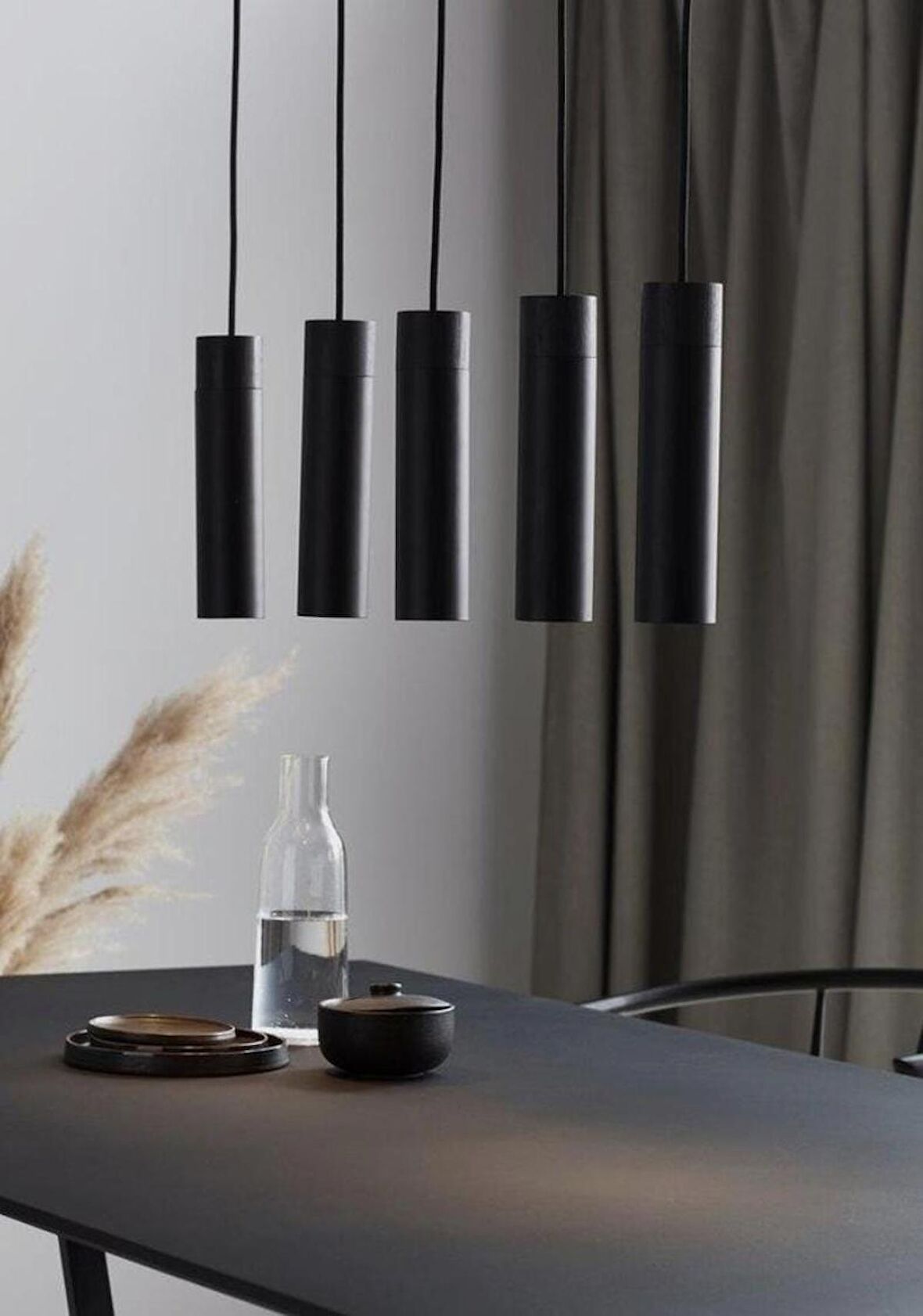 MYLİGHTS  PANASONIC AMPULLÜ  SIRALI MASA ÜSTÜ BEŞLİ SARKIT AVİZE  GU10  LED ampul. Gün isigi dahildir