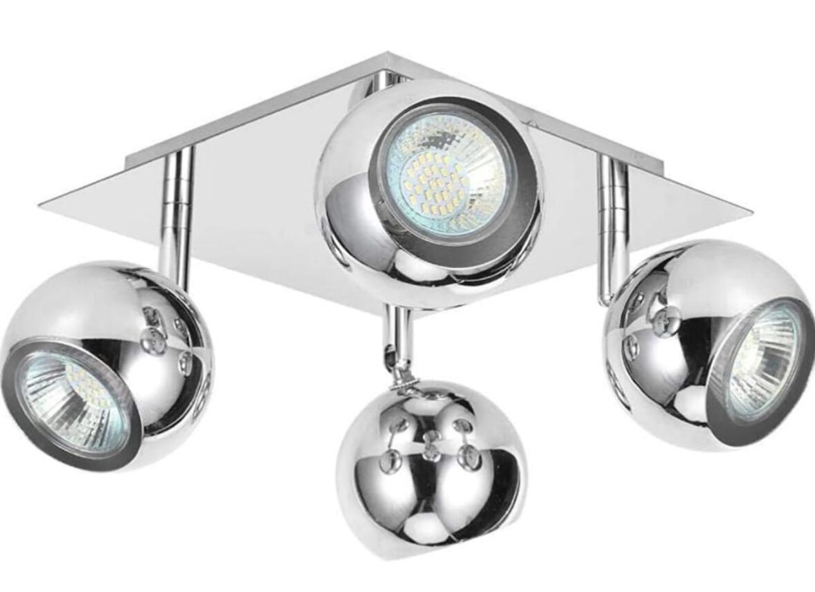 MYLİGHTS 4lü krom SPOT TEKLİ KÜRE PANASONIC GÜN IŞIĞI AMPULLÜ hareketli duvar aplik  led avize   
